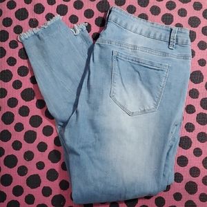 Womens ripped denim